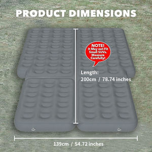 <span class=keywords><strong>Matelas</strong></span> <span class=keywords><strong>gonflable</strong></span> portable OEM personnalisé pour SUV avec oreillers et pompe, doux, floqué, imperméable pour les voyages en voiture et le camping en extérieur - Product Image 3