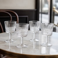 Verres à eau à double paroi en cristal transparent gaufré de style européen, gobelets modernes pour vin blanc