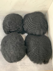 วิกผมคนผมหยิกแบบลอนสำหรับผู้ชายผิวดำ<span class=keywords><strong>ผม</strong></span>คน<span class=keywords><strong>บาง</strong></span> H299ทำจาก PU แบบแอฟโฟรผมหยิก - Product Image 6