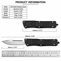 Couteau de poche compact MT Troodon A11 EDC, lame en acier 8Cr14MoV, manche en aluminium avec étui en nylon pour le camping en plein air, la chasse
