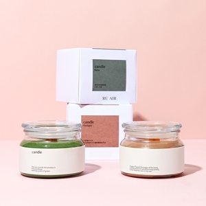 เทียนหอมถั่วเหลืองธรรมชาติ <span class=keywords><strong>RURU</strong></span> ทำมือ กลิ่นหอมติดทนนาน พร้อมฝาแก้ว ใช้สำหรับตกแต่งบ้านในช่วงเทศกาล ให้ความร้อนได้นาน 40-60 ชั่วโมง - Product Image 1