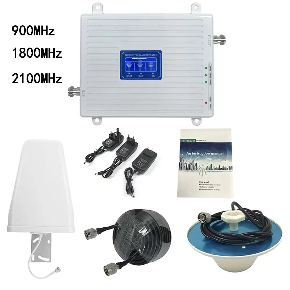 900MHz 1800MHz 2100MHz wifi 4g mobile network signal booster wireless wifi repeater