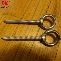 Vis à œil M10 robuste de 4 pouces, vis autotaraudeuse à œil en acier inoxydable 304, vis autotaraudeuse de type œil, crochet de suspension, vis à bois