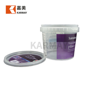 Bán Buôn 880Ml Tamper Proof Cookie Xô Nhựa <span class=keywords><strong>Container</strong></span> Thực Phẩm Rõ Ràng Bồn Tròn - Product Image 4