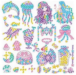 Kits de peinture diamantée DIY pour sous-verres, motif filles de dessins animés - Product Image 1