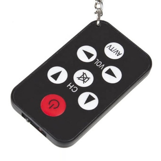 Customizable 7 Button Smart TV Remote Control with Key Chain Wireless Super Slim Design 20m Range