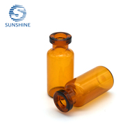 Flacon en verre ambré cylindrique de 3 ml, type I USP, récipient de laboratoire avec bouchon en caoutchouc pour le stockage d'échantillons liquides et de réactifs, ISO15378