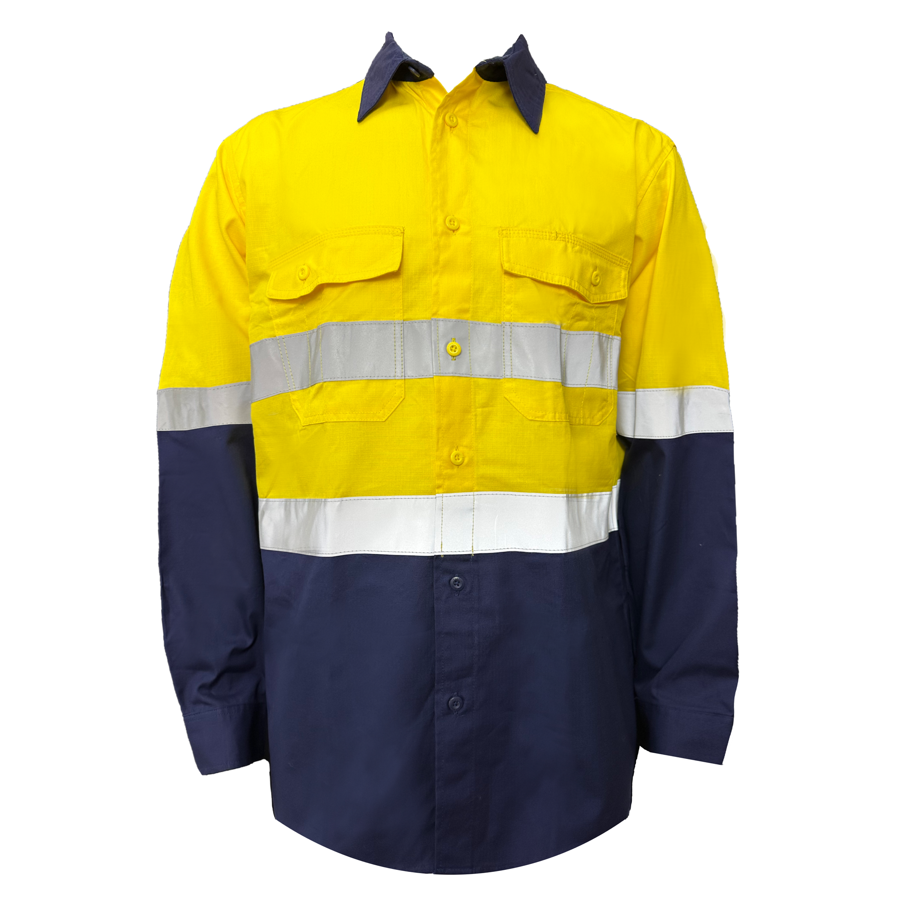 100% хлопок 155GSM 180GSM флуоресцентная Светоотражающая защитная одежда Hi ViZ рабочие рубашки для мужчин.