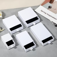 Vente flash - Boîtes à bijoux rigides en papier personnalisées avec logo, recyclables, pour emballages cadeaux de boucles d'oreilles, avec pochette en velours