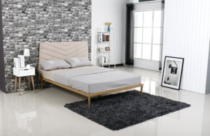 Factory Wholesale King Queen Double <strong>Single</strong> Full Size <strong>Bed</strong> <strong>Frame</strong> Beige Pink Velvet High Headboard <strong>Metal</strong> <strong>Bed</strong> <strong>Frame</strong> - Product Image 2