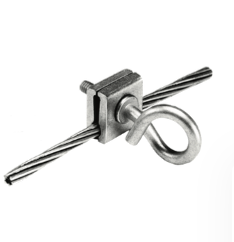 APT <span class=keywords><strong>Q</strong></span>-Typ Verzinkte Stahl-Mittelspannungs-Aufhängeklemme mit Haken und Sechskantmutter für FTTH GSM WLAN-Netzwerke - Product Image 3