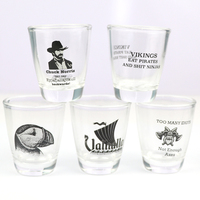 Verres à shot en verre personnalisés avec impression de logo, mini verres à shot souvenirs, vente en gros