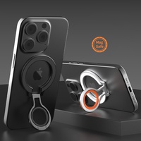 Support de téléphone magnétique LP en gros, rotatif à 360°, pliable, en alliage de zinc, avec grip en silicone, aimant N52, 60x70mm, logo personnalisé OEM