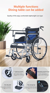 Fauteuil roulant pliable manuel utilisé médical de voyage portatif pour les aînés et les fauteuils roulants pour les personnes handicapées avec le parapluie - Product Image 6