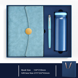 2025 khuyến mại A5 Kinh doanh Quà Tặng thiết lập OEM da giấy máy tính xách tay USB <span class=keywords><strong>Flash</strong></span> Drive phích cup Bút máy tính xách tay văn phòng phẩm Bộ quà tặng - Product Image 2