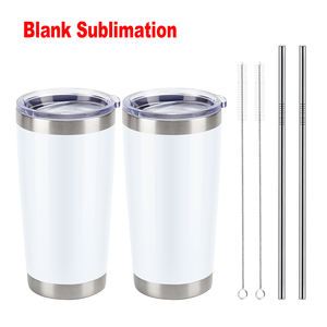 Vaso Térmico de Viaje <span class=keywords><strong>para</strong></span> Café de 20 oz al <span class=keywords><strong>por</strong></span> Mayor, de Doble Pared Aislada en Acero Inoxidable, en Blanco <span class=keywords><strong>para</strong></span> Sublimación y con Logotipo Personalizado - Product Image 2