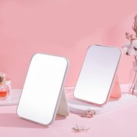 Tragbare quadratische Wandbehang Reise Make-up stehend klappbar Kosmetik Kunststoff Desktop Tisch Schreibtisch Kosmetik Make-up Spiegel