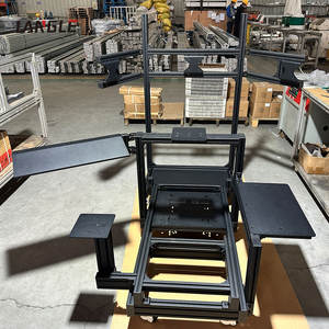 <span class=keywords><strong>Cockpit</strong></span> de simulation de course réglable en mouvement, profil en aluminium 4080 anodisé noir/argent, simulateur de course, siège de jeu - Product Image 4