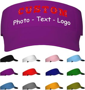Viseras de algodón Visera personalizada Gorra para el sol Viseras personalizadas Sombrero para hombres Mujeres, Sombreros personalizados Diseñe su propio nombre de logotipo de texto - Product Image 5