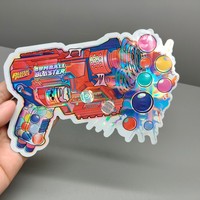 Sachet de bonbons acidulés personnalisé imprimé, forme spéciale, emballage de bonbons de forme irrégulière avec logo
