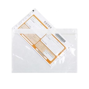 JLL Clear Plastic Self Adhesive Shipping Label Courier Packing List Envelope With Pocket