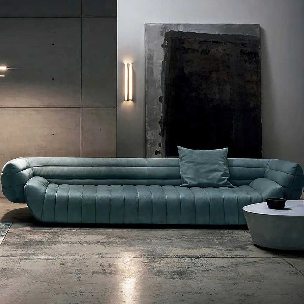 Divano villa di lusso italiano casa moderna soggiorno divano in pelle modulare mobili di tendenza design di lusso in bangladesh