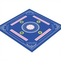 Tapis de Mahjong américain avec règles imprimées, en caoutchouc naturel + fibre de polyester, résistant à l'eau, réduction du bruit, Mahjong OEM