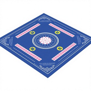 Tapis de Mahjong américain avec règles imprimées, en caoutchouc naturel + fibre de polyester, résistant à l'eau, réduction du bruit, Mahjong OEM - Product Image 2