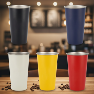 Tasses à bière en acier inoxydable gravées sur mesure 700 ml, empilables, pour usage commercial, vente en gros, avec conception de logo, idéales pour - Product Image 1