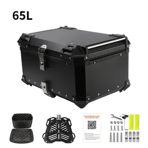 Caja trasera de equipaje para maletero de motocicleta personalizada, Caja superior de 65L, cajas traseras para motocicleta, Maleta de viaje apta para todas las motocicletas