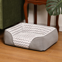 Coussin pour animaux de compagnie luxueux en peluche à carreaux, carré, doux, lavable, pour toutes les saisons, tapis pour chien, nid pour chat, pour intérieur, accessoires pour animaux de compagnie