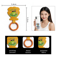 Sangle de téléphone en tissu tendance avec motif de dessin animé, support universel pour tour de cou de téléphone, connecteur