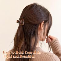 En gros Mini pinces à cheveux carrées en acétate 3,5 cm, pinces à griffes fantaisie ajourées, pinces à cheveux écaille de tortue, petites pinces à griffes