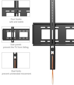 100kg Load Capacity Heavy-Duty Steel <strong>TV</strong> <strong>Wall</strong> Mount <strong>Bracket</strong> for <strong>50</strong>-100 <strong>Inches</strong> - Product Image 3