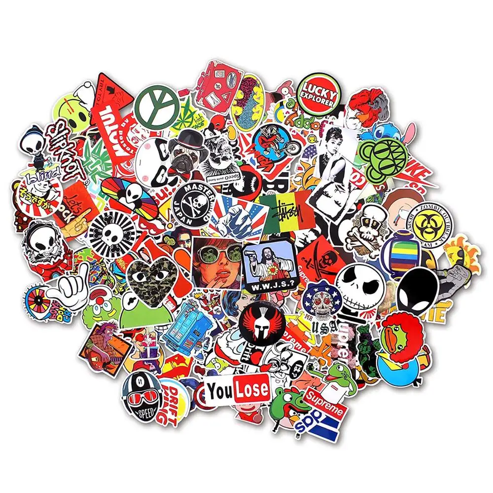 Skateboard die cut vinyl Snowboard Vintage Vinyl PVC anime Sticker Graffiti Laptop Luggage Car Bike Bicycle Decals sticker