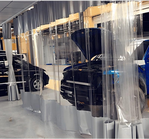 Tùy chỉnh PVC Rèm bạt không thấm nước dệt Grommet Top rửa xe Rèm cho ngành công nghiệp kho tùy chỉnh màu tráng - Product Image 3