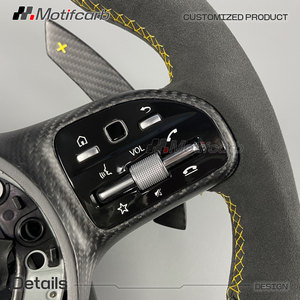 Volante de fibra de carbono mate personalizado para Mercedes-Benz W205 W213 GLS63 CLA45 GT S65 E63 C43 Clase C y G 2015-2023 - Product Image 4