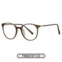 Kacamata optik wanita trendi bingkai kacamata anti-cahaya biru TR90 menerima Logo kustom