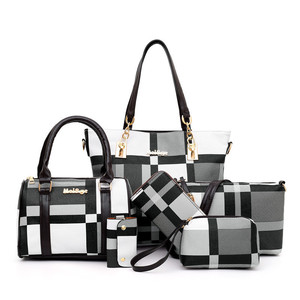 Set di Sei Borse Coordinate Classiche per Trasporto a Tracolla <span class=keywords><strong>o</strong></span> a Spalla, Borse alla Moda e Versatili, Borsa di Lusso per Signore - Product Image 2