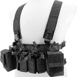 Nuevo Chaleco Táctico Ajustable con Arnés en X y Bolsa para Cargadores de 5.56 y 9mm para Juegos de Guerra y Tiro CS - Product Image 2