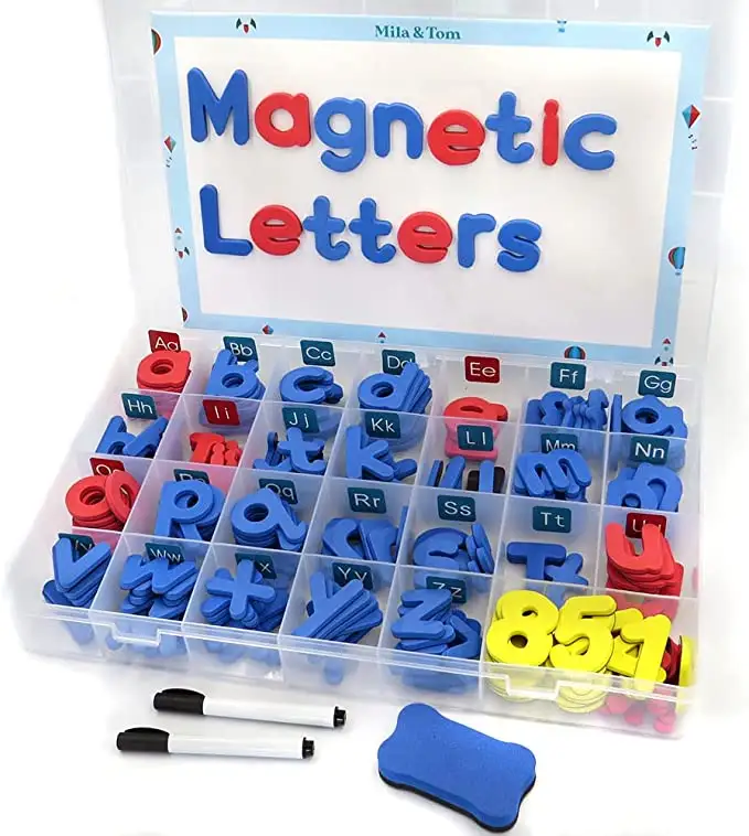 Espuma magnética Eva Alfabeto Refrigerador Ímãs Letras Com Números