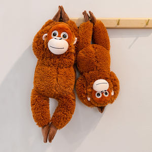 Venta Directa de Fábrica al por Mayor: Peluche de Gorila Marrón de Brazos Largos, Lindo Mono Sentado, Juguete de Peluche Suave y Genial, Muñeco de Gorila - Product Image 3