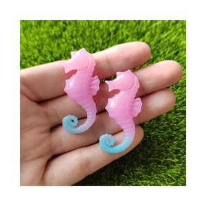 Breloques en résine hippocampe, animaux marins, cabochons à dos plat, accessoires pour pinces à cheveux, artisanat DIY - Product Image 3