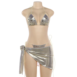Women 3 Piece <b>Bikini</b> <b>Set</b> Sexy Beach Swimwear Party Club Casual Fashion Swimwear - Product Image 2
