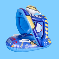 Pas cher Prix Bébé Gonflable Piscine Flotteur avec Auvent Licorne Bébés Nager Flotteur Bateau avec Pare-Soleil Sécurité Bébé Siège Flotteur