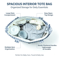 Sac organisateur de couches matelassées gonflées à logo personnalisé, résistant à l'eau, à plusieurs compartiments pour les essentiels de maman et de bébé