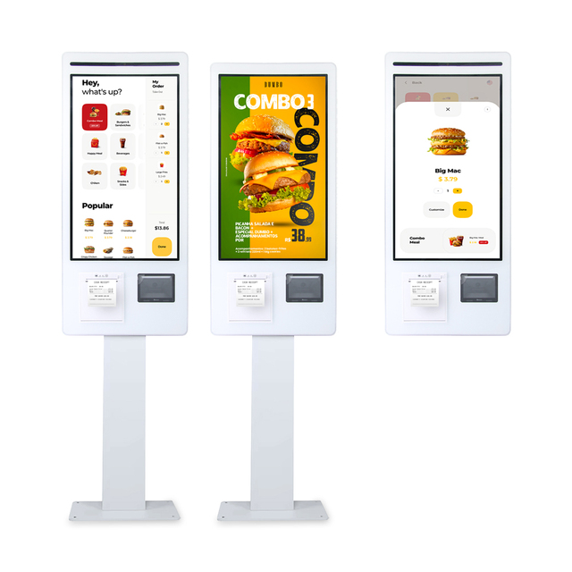 24 Inch Cashless Payment Kiosk QR Code NFC Credit Card Reader Self Service Terminal