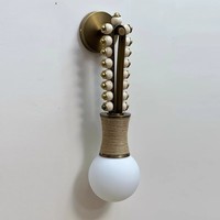 Lampe murale LED de style vintage américain de luxe en acier inoxydable, abat-jour en cuivre, lumière chaude, pour la maison, la chambre, le salon, le chevet, le comptoir de bar