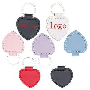 พวงกุญแจหนังรูปหัวใจแบบกำหนดเองได้ พร้อมโลโก้ส่วนตัว - Product Image 3