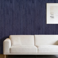 Panneau d'absorption acoustique en velours ignifuge et imperméable en fibre de polyester MDF NRC 0.8, design moderne pour espaces commerciaux
